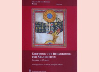 Buchcover Hildegard von Bingens 'Causae et Curae' in der Neuübersetzung von Ortrun Rita, herausgegeben von der Eibinger Abtei St. Hildegard.