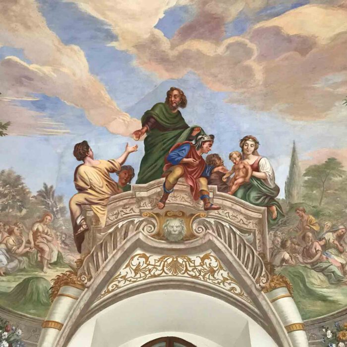 Reich mir die Hand mein Leben. Fresko im Sommerrefektorium des Stiftes Göttweig.