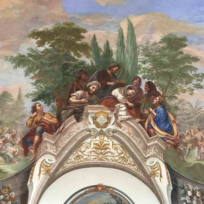 Fresko im Sommerrefektorium des Stiftes Göttweig.