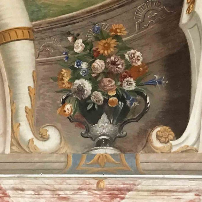 Ein Blumenfresko im Sommerrefektorium des Stifts Göttweig.