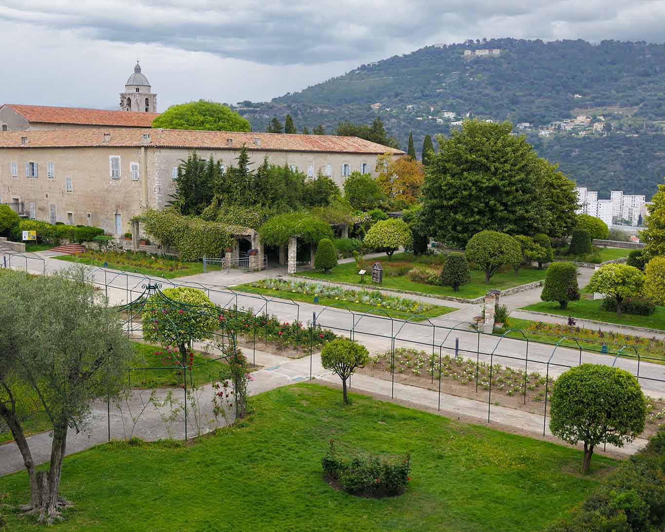 Jardin du Monastère de Cimiez, Klostergarten, Ansicht von Westen