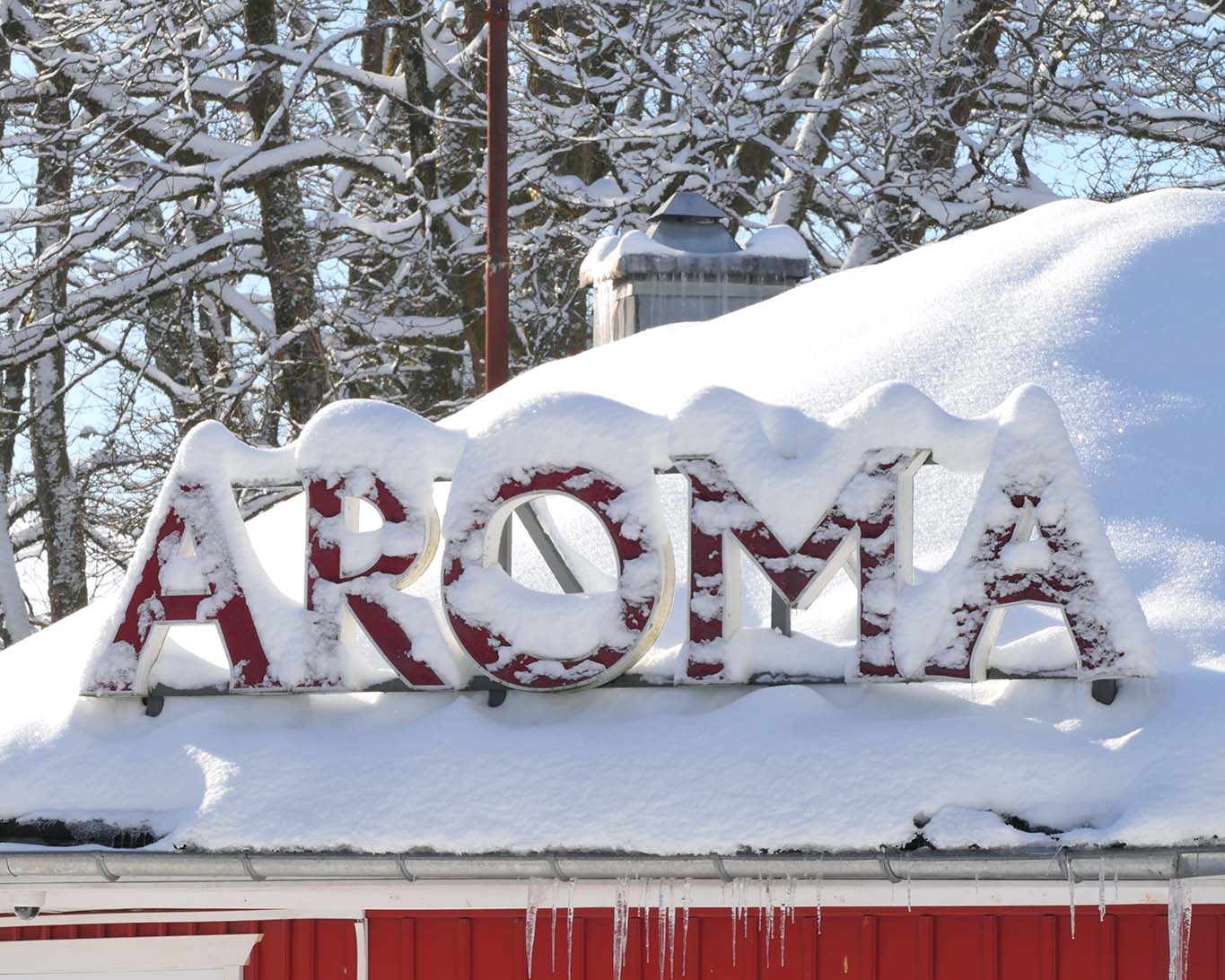 Kleiner verschneiter Kiosk in Clausthal-Zellerfeld.